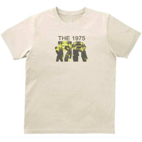 The 1975　音楽Tシャツ ロックTシャツ バンドTシャツ　ライトベージュ