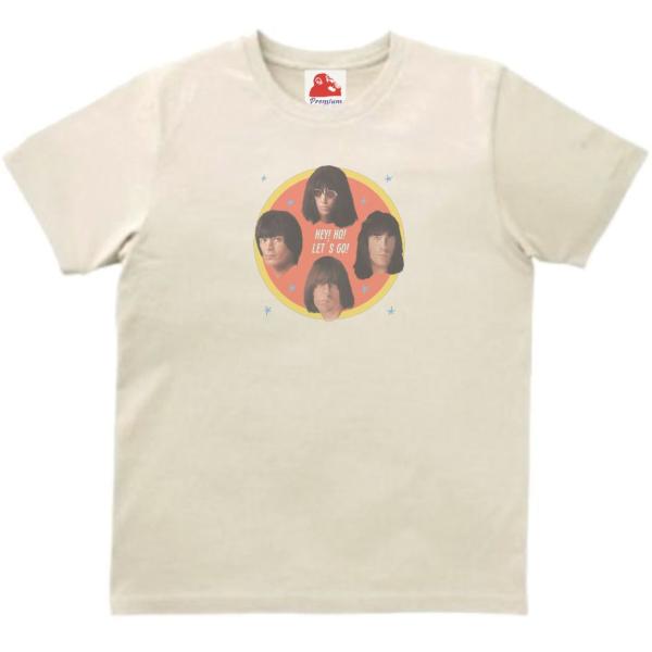 Ramones  ラモーンズ　音楽Tシャツ ロックTシャツ バンドTシャツ　ライトベージュ