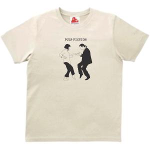 パルプフィクション　音楽Tシャツ ロックTシャツ バンドTシャツ　ライトベージュ｜うえきたや