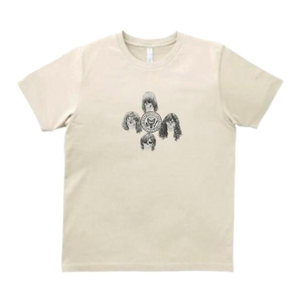 RAMONES　音楽Tシャツ ロックTシャツ バンドTシャツ ライトベージュ