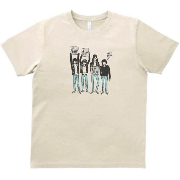 RAMONES　音楽Tシャツ ロックTシャツ バンドTシャツ ライトベージュ