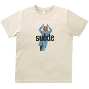 激レアSUEDE バンドTシャツブルーメタリックプリント