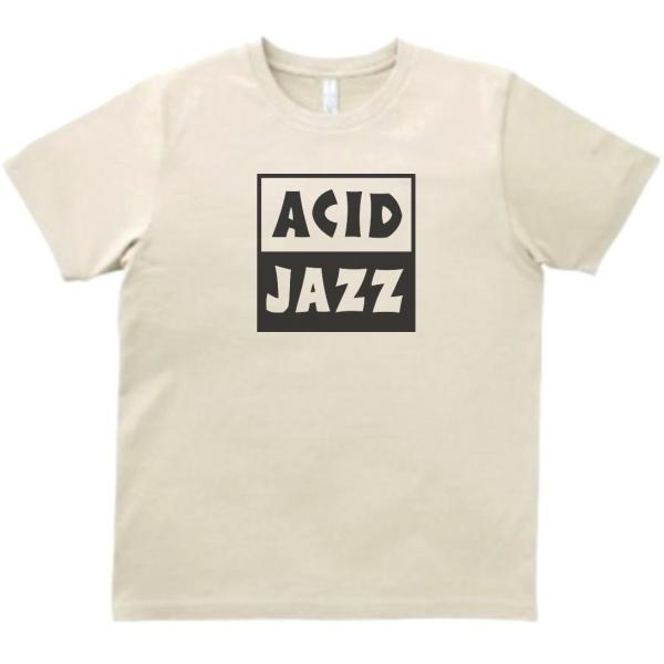 アシッドジャズ　Acid jazz　音楽Tシャツ ロックTシャツ バンドTシャツ ライトベージュ