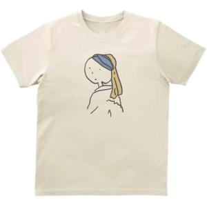 フェルメール 真珠の耳飾りの少女 線画 デザイン・アート T フェルメール 真珠の耳飾りの少女 線画 デザイン・アート T