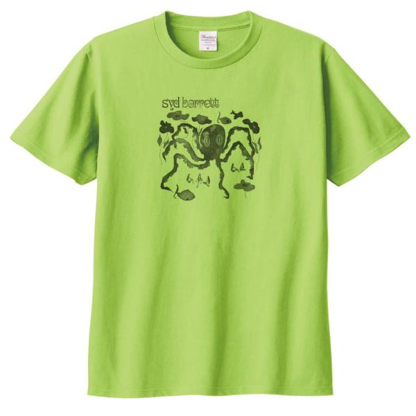 シド バレット Syd Barrett　音楽Tシャツ ロックTシャツ バンドTシャツ　ライトグリーン