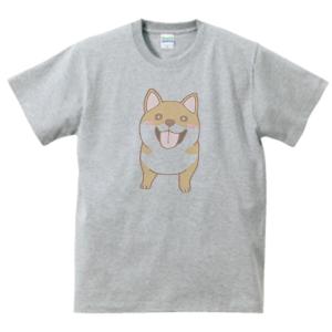 柴犬　動物・生き物　Tシャツ　グレー｜uekitaya