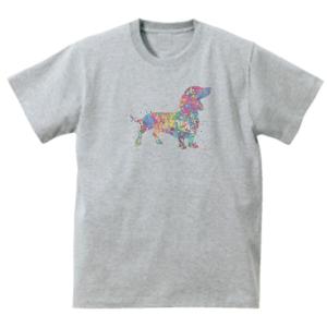 ミニチュアダックスフンド 動物・生き物 Tシャツ グレー : うえきたや