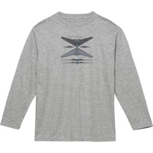 ドクロ戦闘員 アーミー ミリタリー 長袖Tシャツ ロングスリーブ グレー 