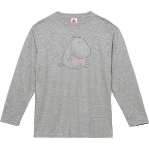新品、アルベロベロの、カットソー動物 長袖トップス グレー カワウソ 動物・生き物 長袖Tシャツ ロングスリーブ グレー : うえきた