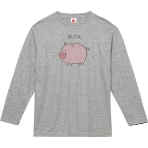 ✨未使用保管✨　ALBEROBELLO カットソー　長袖　総柄　グレー　動物 カワウソ 動物・生き物 長袖Tシャツ ロングスリーブ グレー : うえきた