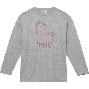 動物・生き物 ウーパールーパー 長袖Tシャツ ロングスリーブ グレー