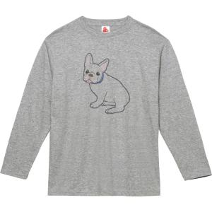 動物・生き物 ウーパールーパー 長袖Tシャツ ロングスリーブ グレー