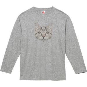 動物・生き物 ウーパールーパー 長袖Tシャツ ロングスリーブ グレー