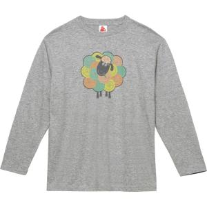 動物・生き物 ウーパールーパー 長袖Tシャツ ロングスリーブ グレー