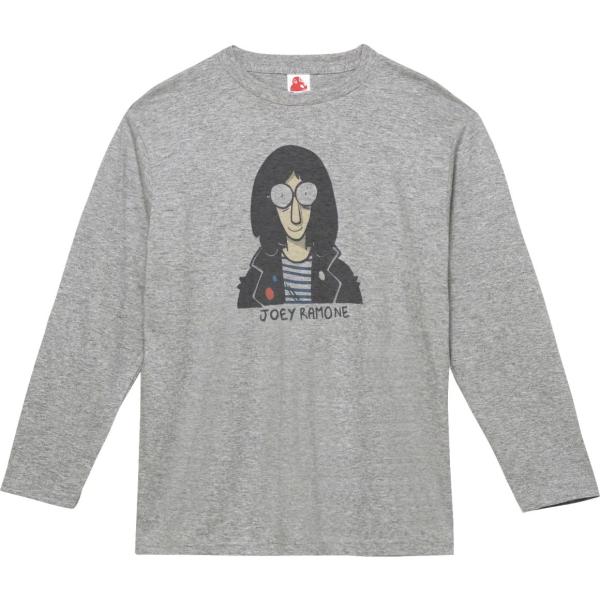 ジョニーラモーンズ 音楽Tシャツ ロックTシャツ バンドTシャツ 長袖Tシャツ ロングスリーブ グレ...