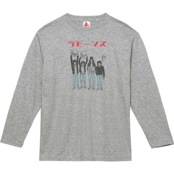 カタカナ　ラモーンズ 音楽Tシャツ ロックTシャツ バンドTシャツ 長袖Tシャツ ロングスリーブ グ...