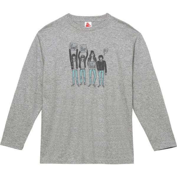 RAMONES 音楽Tシャツ ロックTシャツ バンドTシャツ 長袖Tシャツ ロングスリーブ グレー