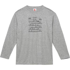 テレビゲーム　デザイン・アート　長袖Tシャツ　ロングスリーブ　グレー｜uekitaya