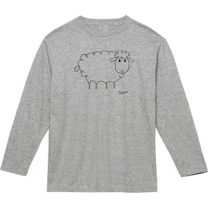 ピカソ　シープ　デザイン・アート　長袖Tシャツ　ロングスリーブ　グレー｜uekitaya