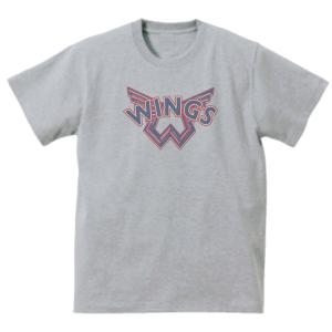 ウイングズ  Wings　音楽Tシャツ ロックTシャツ バンドTシャツ　グレー