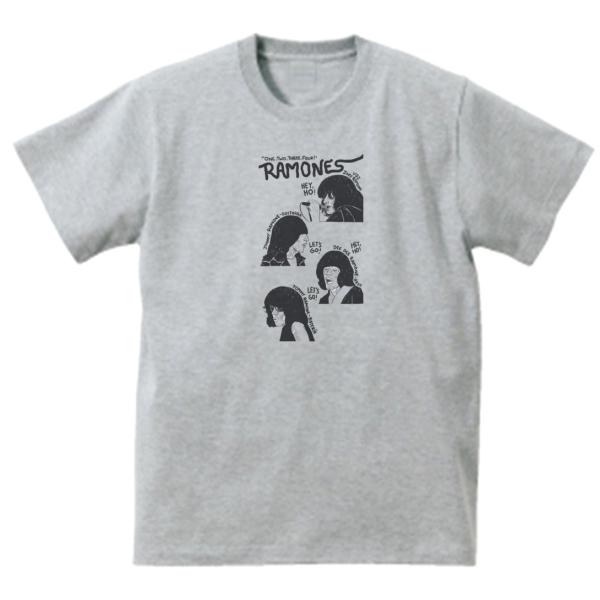 ラモーンズ Ramones 音楽Tシャツ ロックTシャツ バンドTシャツ　グレー