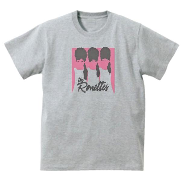 ザ ロネッツ The Ronettes　音楽Tシャツ ロックTシャツ バンドTシャツ　グレー