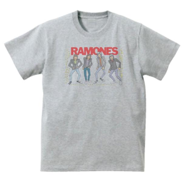RAMONES ラモーンズ　音楽Tシャツ ロックTシャツ バンドTシャツ　グレー