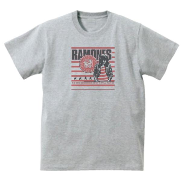 RAMONES ラモーンズ　音楽Tシャツ ロックTシャツ バンドTシャツ　グレー