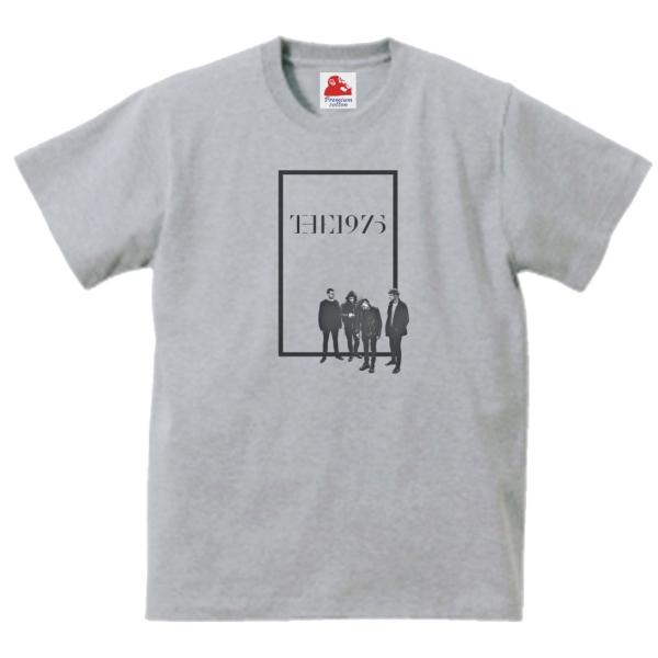 The 1975　音楽Tシャツ ロックTシャツ バンドTシャツ　グレー