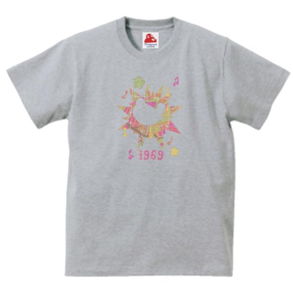 Woodstock  ウッドストック　音楽Tシャツ ロックTシャツ バンドTシャツ　グレー