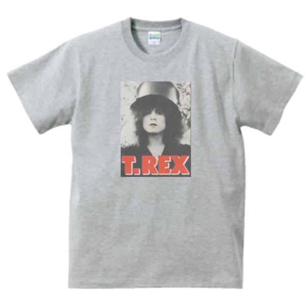 T REX　音楽Tシャツ ロックTシャツ バンドTシャツ　グレー