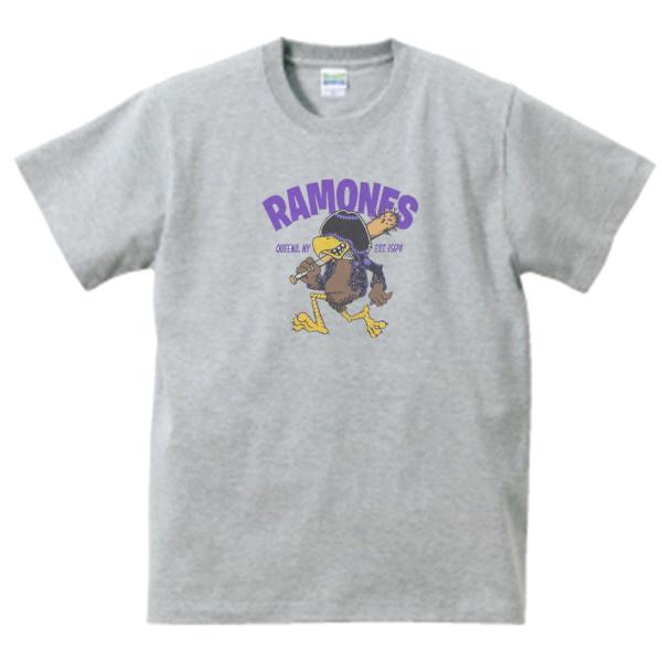 RAMONES　音楽Tシャツ ロックTシャツ バンドTシャツ　グレー