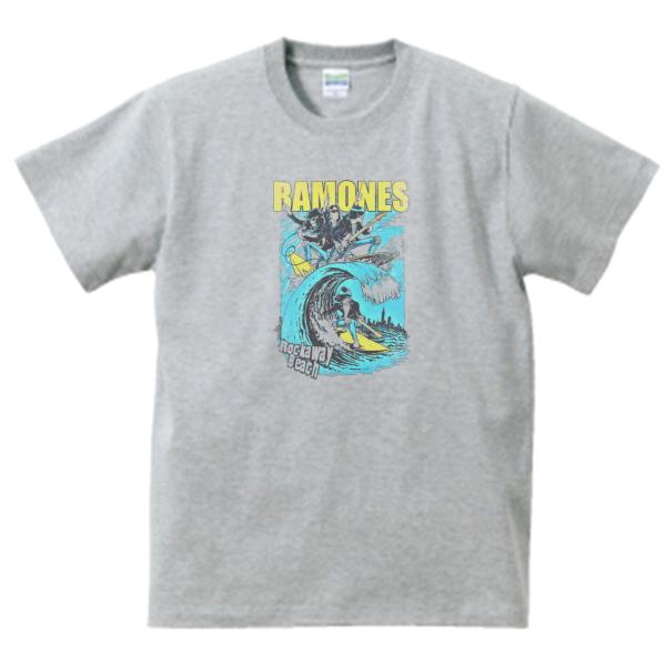 RAMONES　音楽Tシャツ ロックTシャツ バンドTシャツ　グレー