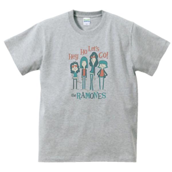 THE RAMONES　音楽Tシャツ ロックTシャツ バンドTシャツ　グレー