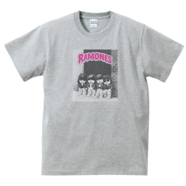 RAMONES　音楽Tシャツ ロックTシャツ バンドTシャツ　グレー