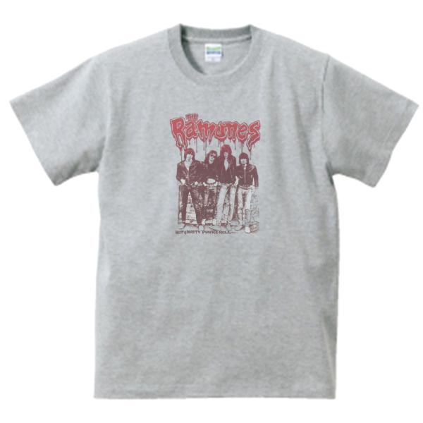 RAMONES　音楽Tシャツ ロックTシャツ バンドTシャツ　グレー