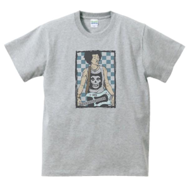 ジミヘン　音楽Tシャツ ロックTシャツ バンドTシャツ　グレー