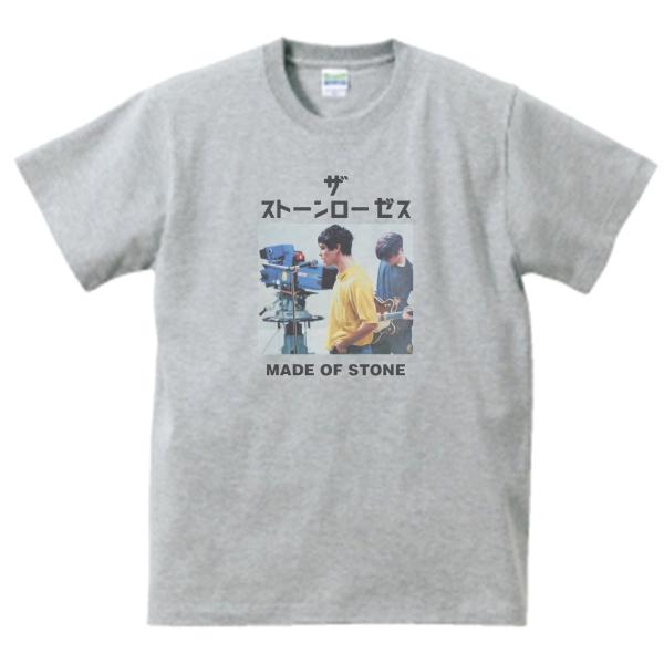 ザ　ストーンローゼス　音楽Tシャツ ロックTシャツ バンドTシャツ　グレー