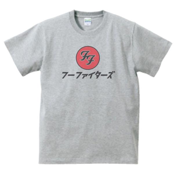 フーファイターズ　音楽Tシャツ ロックTシャツ バンドTシャツ　グレー