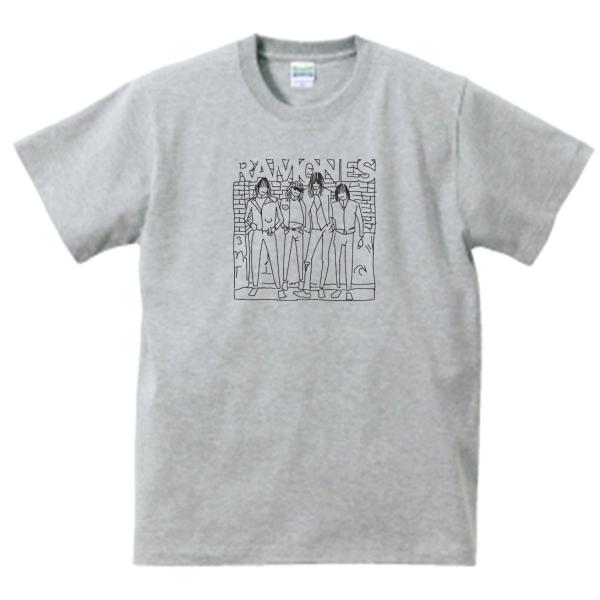 RAMONES　音楽Tシャツ ロックTシャツ バンドTシャツ　グレー