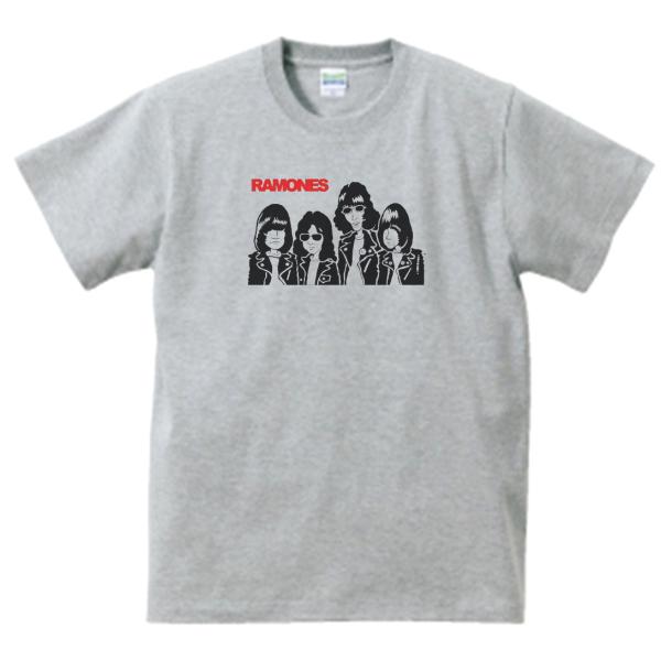 RAMONES　音楽Tシャツ ロックTシャツ バンドTシャツ　グレー