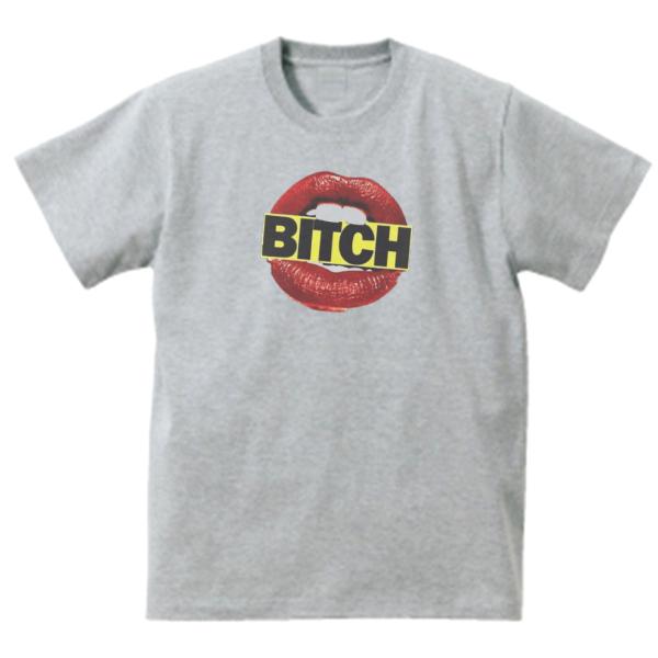 BICH リップ　デザイン・アート　Tシャツ　グレー