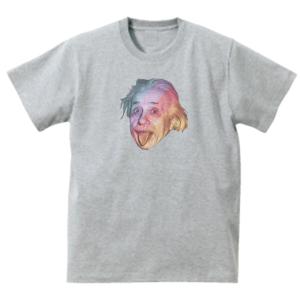 アインシュタイン デザイン・アート Tシャツ グレー : うえきたや