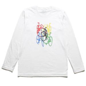 ロードバイク　自転車　おもしろデザイン　長袖Tシャツ　ロングスリーブ｜uekitaya