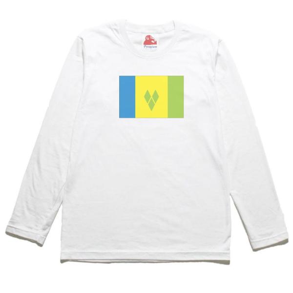 セントビンセント・グレナディーン諸島　国　国旗　長袖Tシャツ　ロングスリーブ