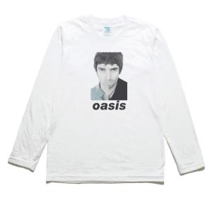 音楽 バンド オアシス Oasis 長袖 ロングスリーブ Tシャツ 白 : T