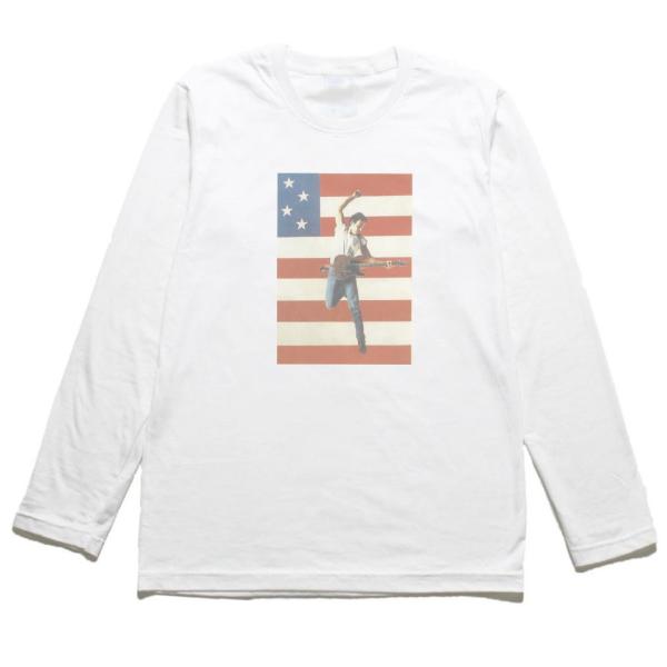 ブルーススプリングスティーン 音楽Tシャツ ロックTシャツ バンドTシャツ 長袖Tシャツ ロングスリ...