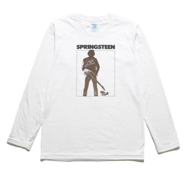 ブルーススプリングスティーン 音楽Tシャツ ロックTシャツ バンドTシャツ 長袖Tシャツ ロングスリ...