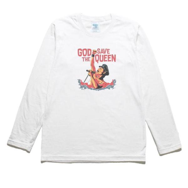 クイーン 音楽Tシャツ ロックTシャツ バンドTシャツ 長袖Tシャツ ロングスリーブ