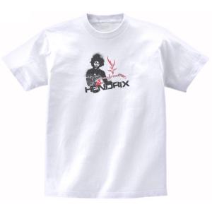 ジミ・ヘンドリックス Jimi Hendrix バンド ロック Tシャツ 白 : T